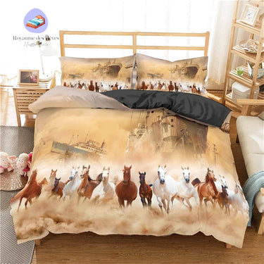 Housse de Couette Troupeau de Chevaux